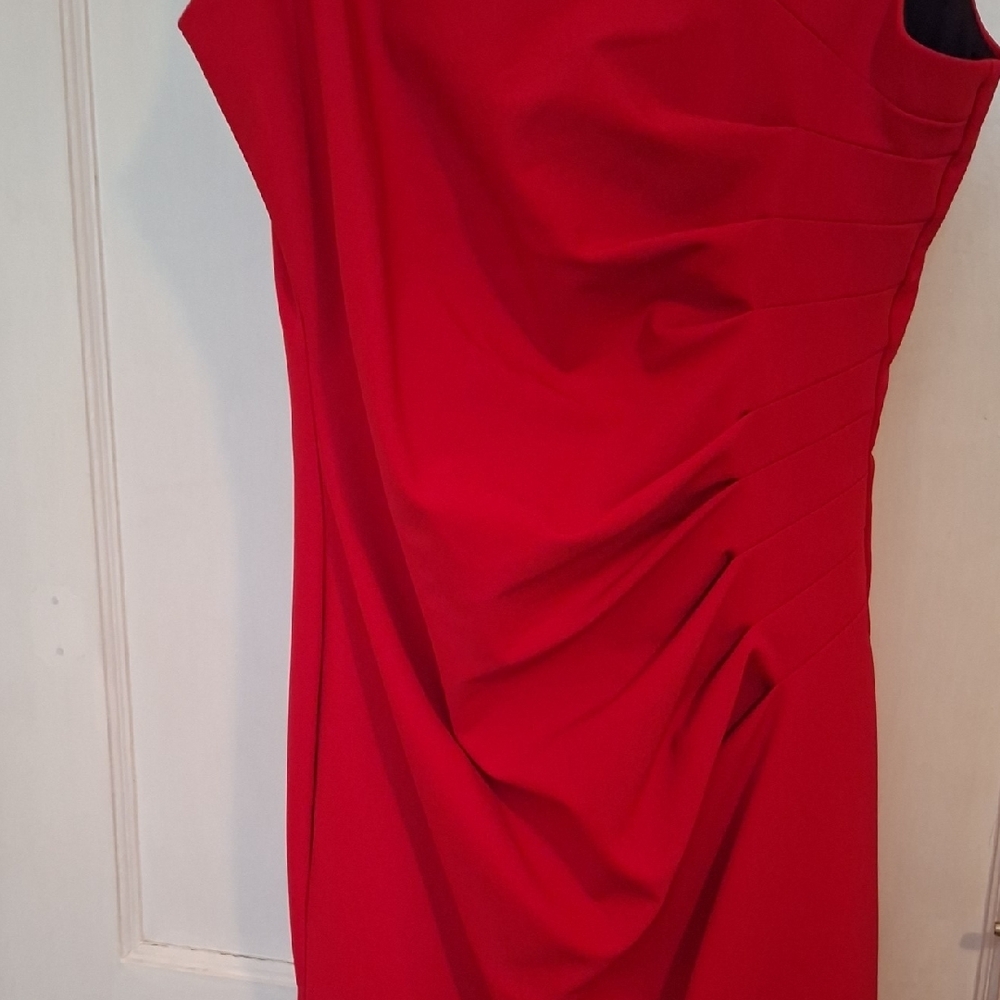 Le Chateau Asymmetrical Red Dress - Picture 3 of 6